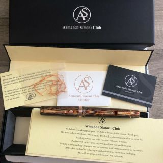 Asc Arco Celluloid Bologna Extra Fountain Pen Complete Set Armando Simoni Club