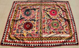 70 " X 52 " Handmade Embroidery Old Tribal Ethnic Wall Hanging Decor Tapestry