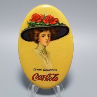 1911 Coca Cola Celluloid Pocket Mirror,  Whitehead & Hoag,