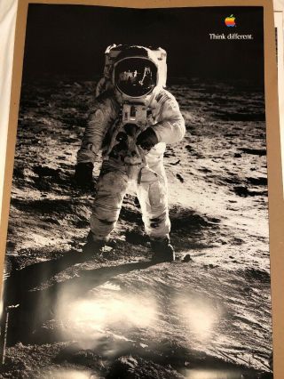 Apple Think Different Large Format 24”x36” Poster Astronaut On Moon - 1997