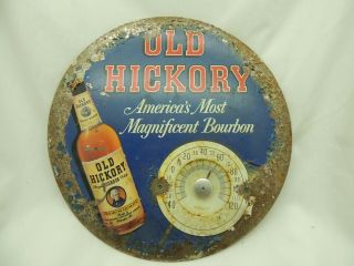 Old Hickory Bourbon Whisky Vintage Advertising Thermometer Philadelphia Pa.