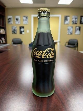 Rare Coca - Cola Coke Bottle Japan 100 Frosted Glass