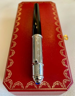Authentic Cartier Diabolo Chevron Rollerball Pen - St180107
