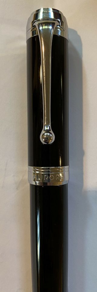 Aurora Talentum Fountain Pen 14k/m,  Black And Chrome