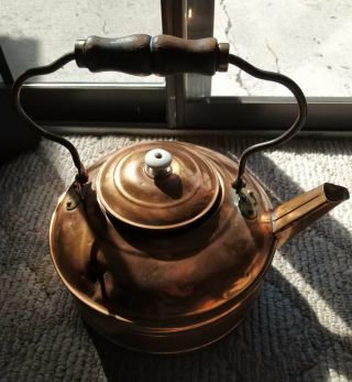 Vintage Revere Ware Copper Tea Kettle With Bail Handle