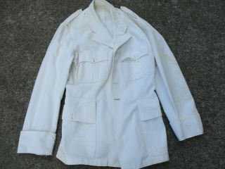 Wwii German Style White Cotton Four Pocket Jacket