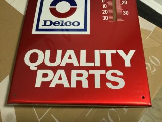 Vintage GM AC Delco General Motors Metal Auto Thermometer Sign Rare 2