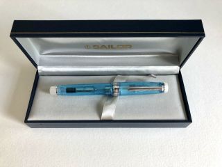 Sailor X Pen Point Blue Hawaii Pro Gear Fountain Pen - Medium 21k Nib