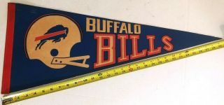 Rare & Vintage Buffalo Bills Pennant 29 " Long No Nfl Logo {d40}