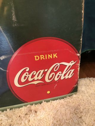 Large 1944 Coca Cola Refreshment You Go For Cardboard Sign 57x28