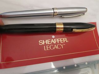 Sheaffer Legacy Black Laque Rollerball Pen USA NOS,  Refill and Prelude pen 2