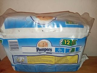 Vintage pampers boy phases 10 - 20kg 22 - 44 lb 12 maxi plus plastic diapers 5