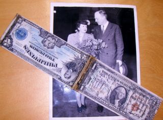 Ww2 Short Snorter Currency Signed By Commander Harold Stassen & U.  N.  Press Photo