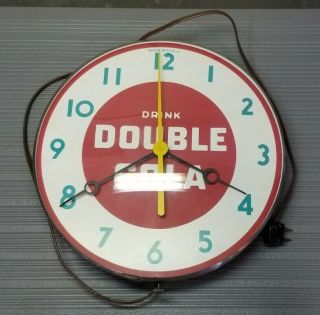 Double Cola Soda Clock Advertising Sign