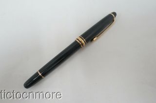 Vintage Montblanc Meisterstuck 144? Classique Black Fountain Pen 4810
