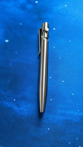 Tactile Turn Slider Titanium And Damascus Steel Kickstarter Fisher Space Pen