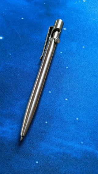 Tactile Turn Slider Titanium and Damascus Steel KICKSTARTER Fisher Space Pen 3