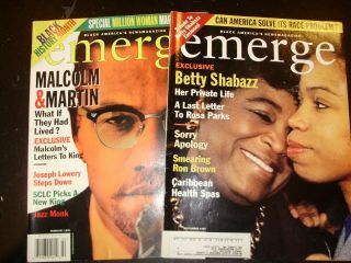 2 Black News Magazines.  Malcolm & Martin,  Betty Shabazz,  Ron Brown