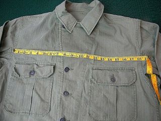 WWII US ARMY Cotton HBT Herringbone Twill Combat Shirt Jacket 13 Star Buttons 2