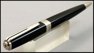 Waterman Exception Slim Black And Silver Ballpoint Pen