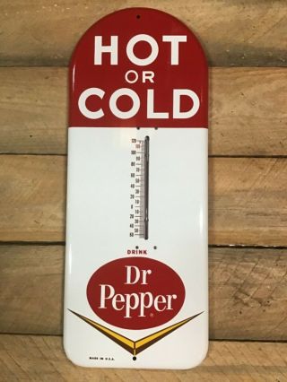 1950’s Dr.  Pepper Thermometer Soda Thermometer / Sign - - Wow