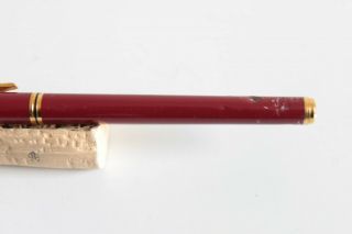 Must de CARTIER FOUNTAIN PEN in BURGUNDY WITH 18K GOLD NIB for repairs 3
