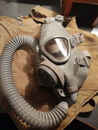 World War Ii Goodyear M2a2 Army Service Gas Mask And Bag Wwii Ww2 Infantry Army
