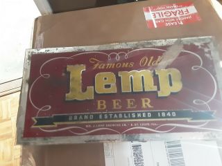 Wow,  " Lemp Brewary " Sign Painted Reverse Glass