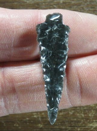 Obsidian Wallula Gap Point,  Found Near The Dalles,  Oregon X Fred Van Ronk Mus.