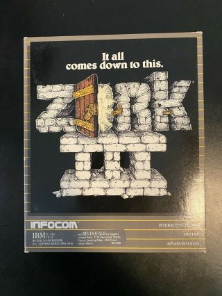 Infocom Zork Iii For Ibm Pc 5.  25in Disk - Vintage 1984
