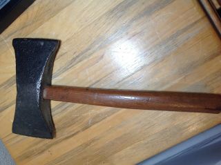 Antique Vintage Primitive Double Bit Stone Mason Tool Rock Axe Hammer 6 1/2 Lbs 2