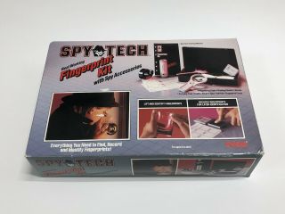 Vintage Tyco Spy Tech Fingerprint Kit With Spy Accessories Open Box 1989