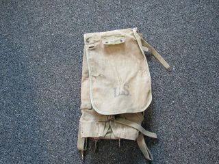 Wwii Us Army M - 1928 Haversack 1942 S.  F.  Co.  Dated And Marked Ian