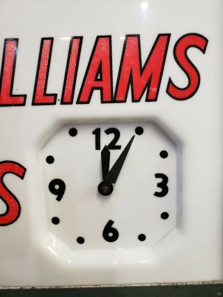 Vintage Sherwin Williams Cover The Earth lighted clock Telesign Inc metal 24” 2