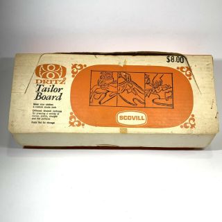 Vintage Scovill Dritz Tailor Board Folding Dressmaking Pressing Aid Box 2