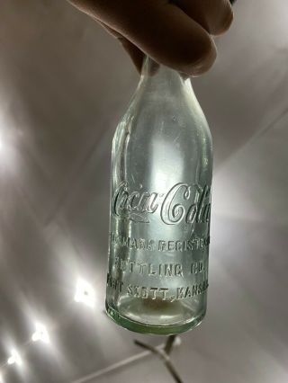 1905 - 1915 Straight Sided Light Green Fort Scott Kansas Coca Cola Bottle Coke