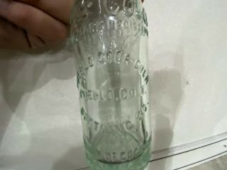 1905 - 1915 Straight Sided Light Green Pueblo Colorado Coca Cola Bottle Coke 5