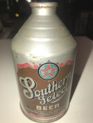 Vintage Southern Select Beer Cone Top Can Galveston Houston Texas W/ Star Sign