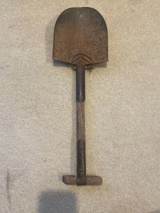 Ww2 Us Ames 1943 Army Trench Shovel T - Handle Spade Wwii