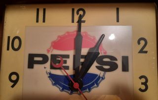 Vintage lighted Say Pepsi Please Clock 4