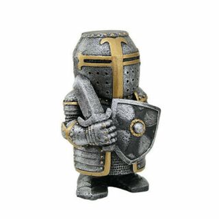 4.  5 Inch Armored Medieval Knight With Sword And Shield Statue Figurine