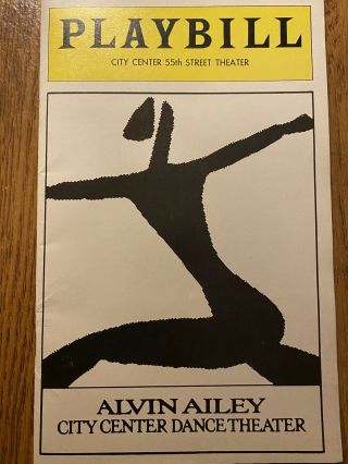 Alvin Ailey Dance Theater Playbill May 1976 City Center Duke Ellington Music
