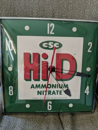 Csc Hi - D Fertilizer Pam Advertising Clock.