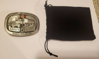 Texaco Trading And Transportation Inc.  Pipe Line Safety Award Belt Buckle