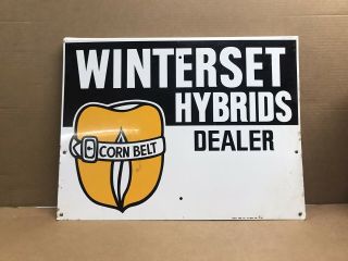 Vintage Winterset Hybrids Seed Corn Farm Field Sign Corn Belt Ia Winterset Iowa