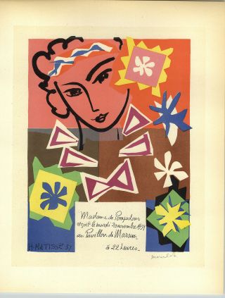 1959 Mini Poster Henri Matisse Lithograph Bal De L 
