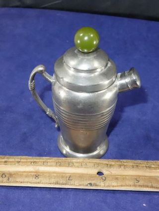 Vintage Metal Miniature Teapot Coffee Pot Paperweight Bakelite Handle Art Deco