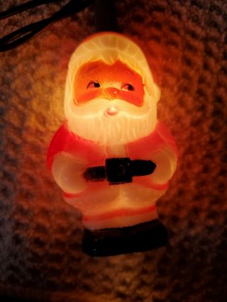 16 Ft Vintage Santa Blow Mold Light Strand