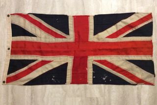 WW2 ERA CANADA UNITED KINGDOM UNION JACK FLAG PANEL STITCHED 50”x23” 2