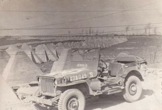Wwii Cic Photo Jeep At Siegfried Line Dragon 